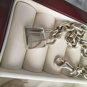 Coach padlock 925 sterling bracelet